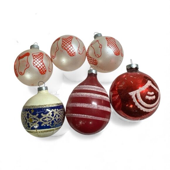 Vintage 15 Glass Mercury Christmas Tree Ornaments Rauch Shiny Brite Lot - Picture 4 of 10